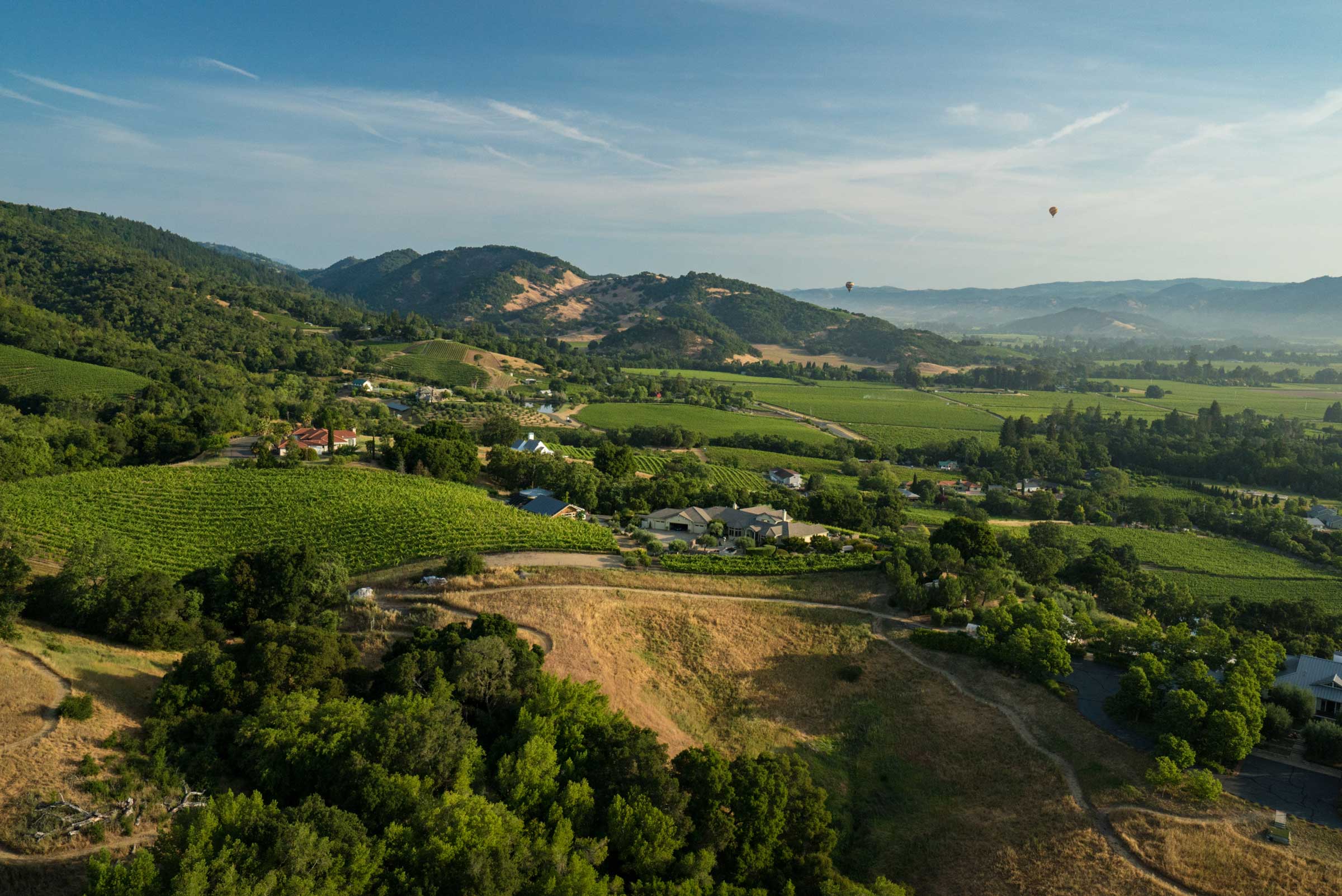 Aerial view of Napa Valley