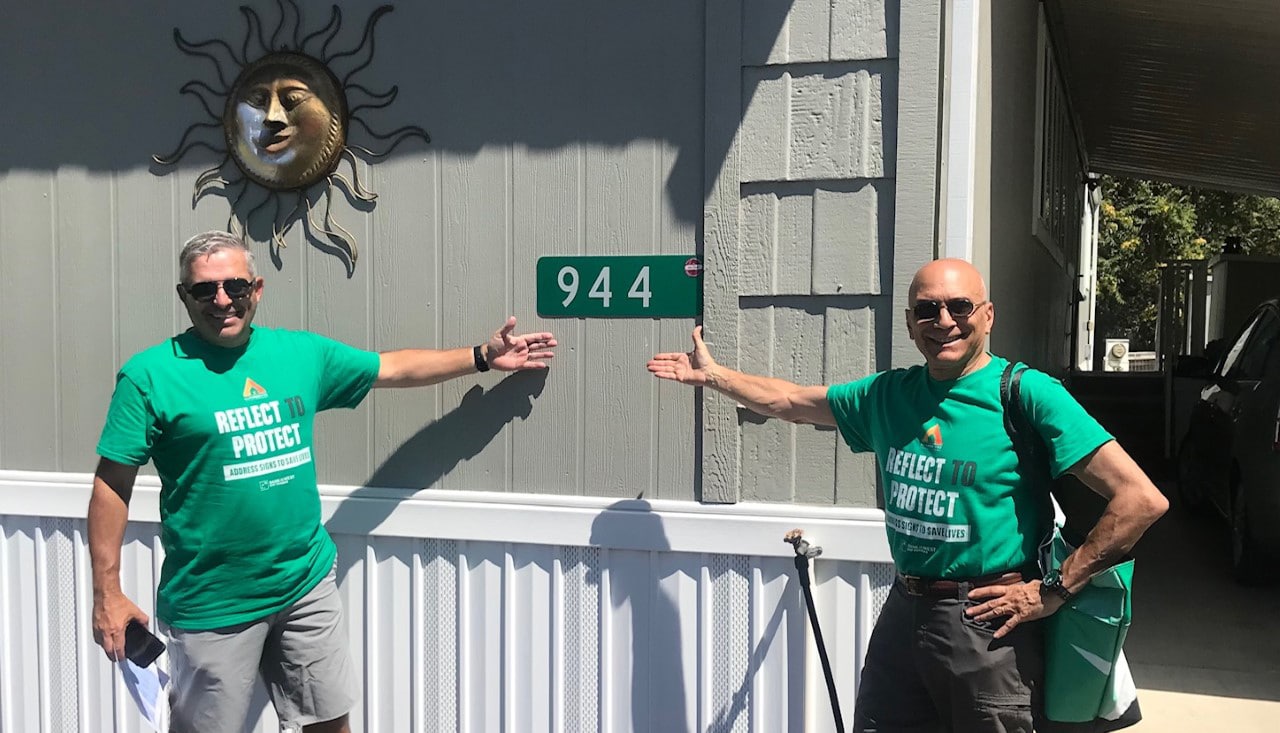 Reflect to Protect Sign Installation