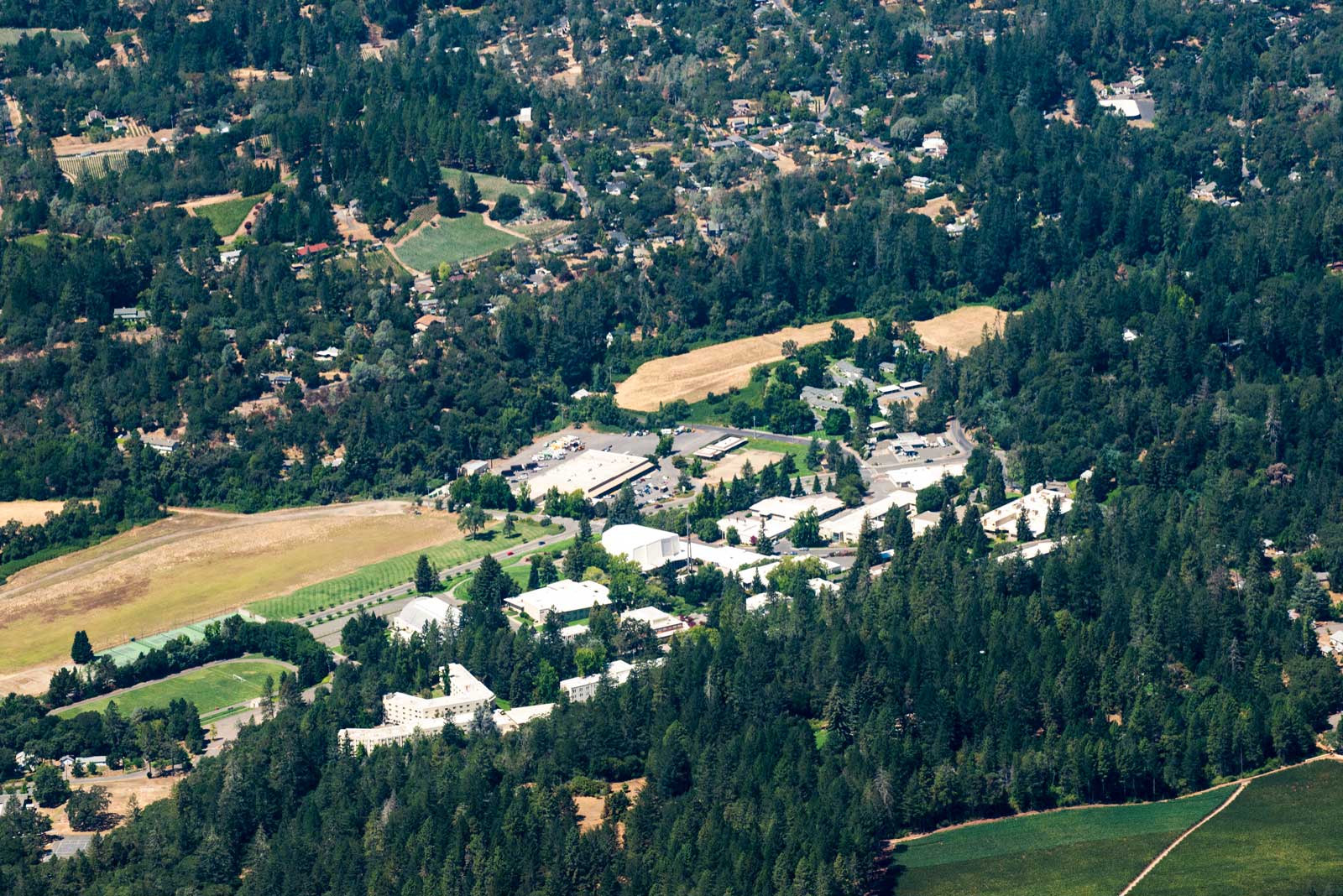 aerial view of Angwin