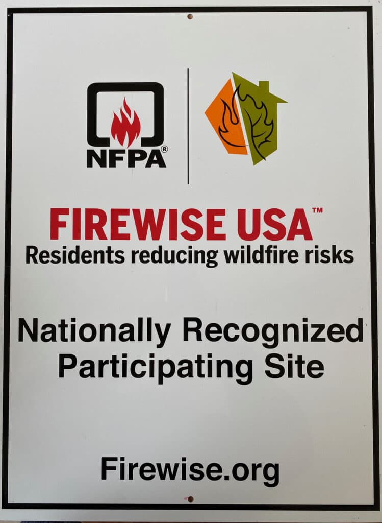 Firewise USA participation sign