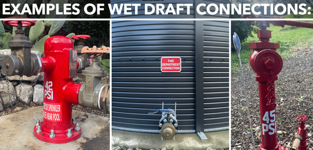example of wet draft connection