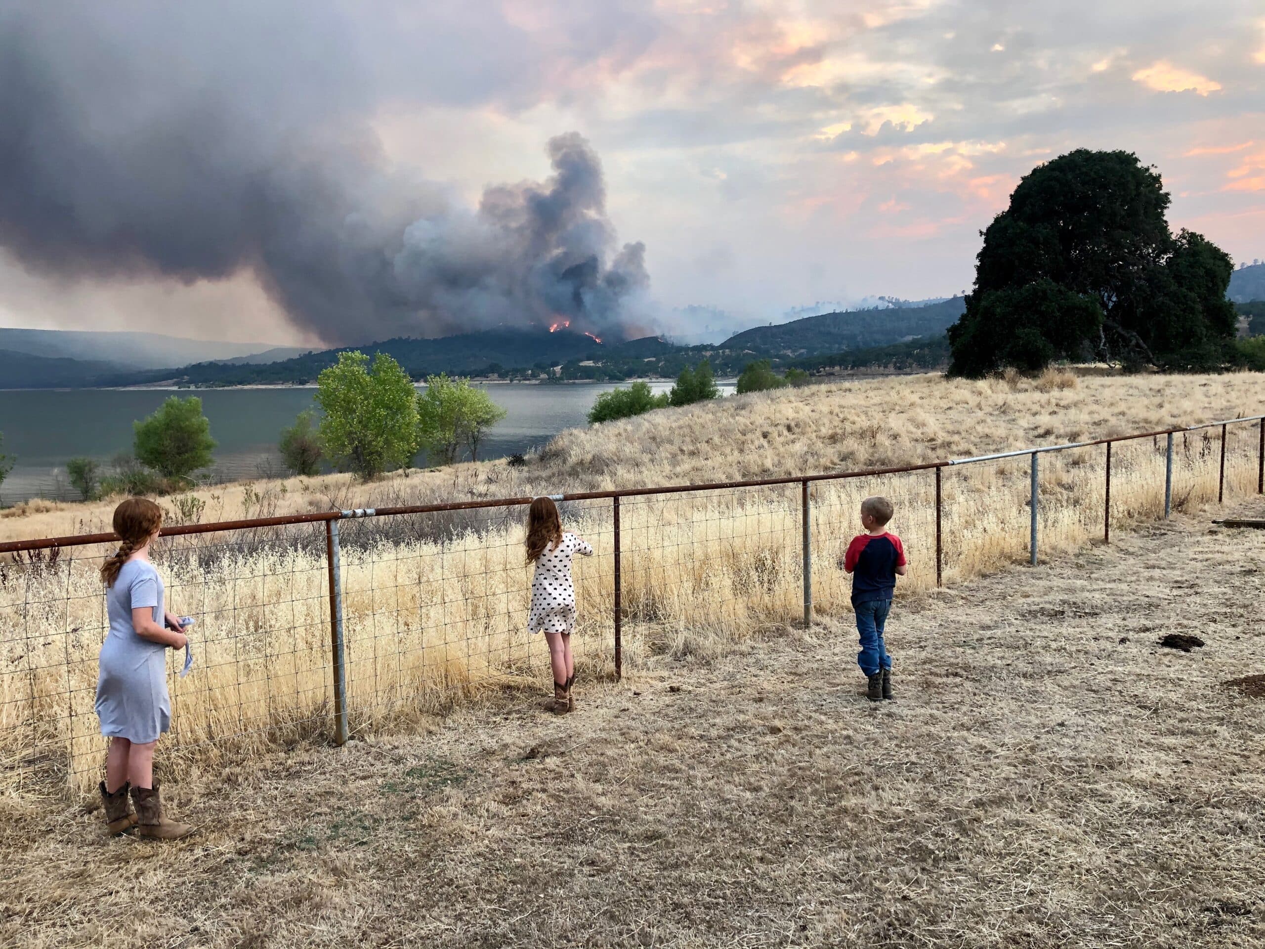 The start of the 2020 LNU Complex fire on the Gamble Ranch